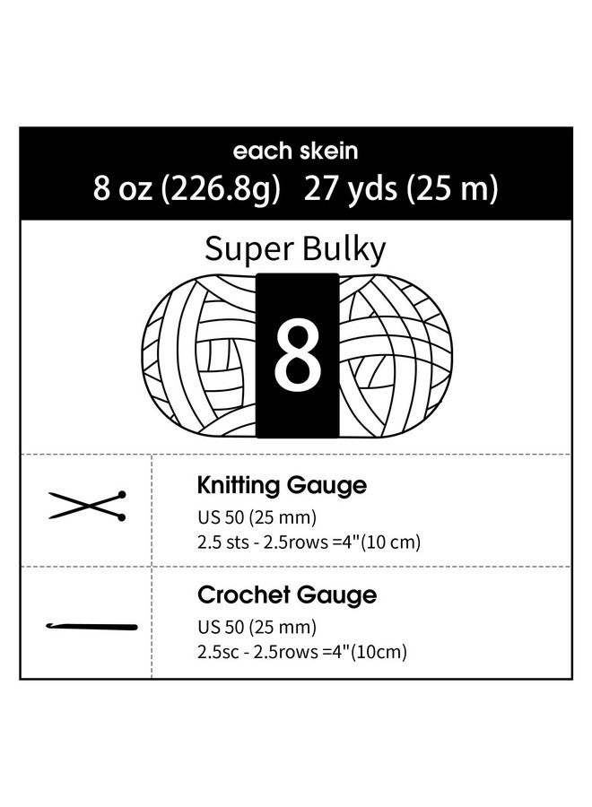 Khaki Chunky Chenille Yarn For Crocheting Bulky Thick Fluffy Yarn For Knitting Super Bulky Chunky Yarn For Hand Knitting Blanket Soft Plush Yarn 8 Jumbo Pack (27 Yds 8 Oz Each Skein)