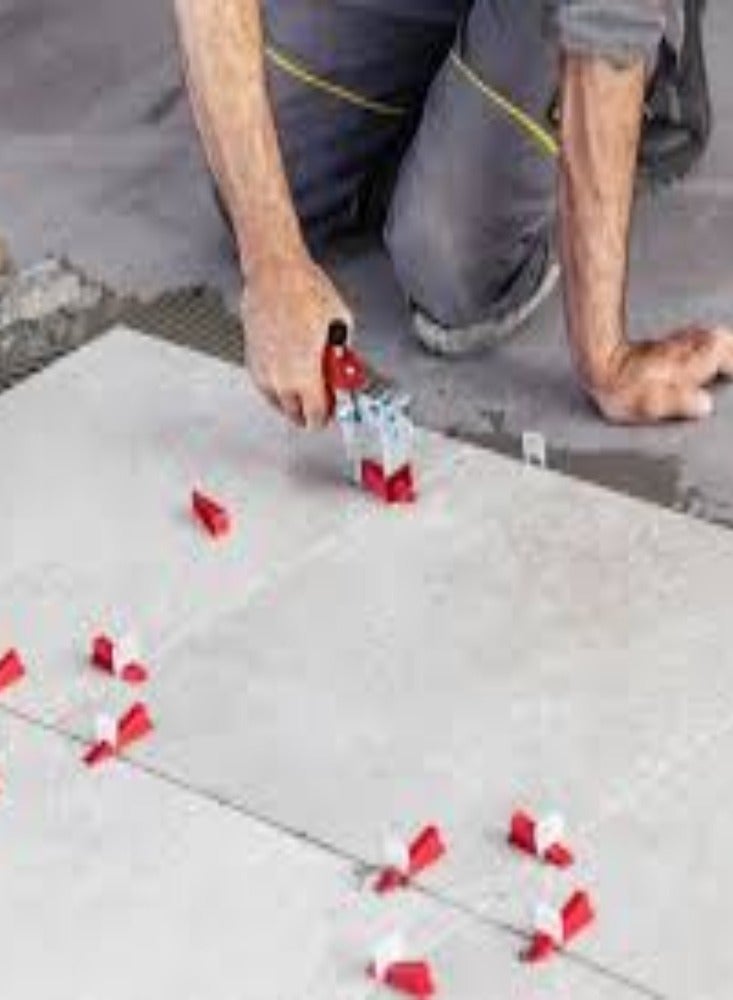 KNP Red Wedges Tile Leveling System Pack of 100 These systems are used to reduce lippage (uneven tile edges) and create a seamless finish in tiling projects.