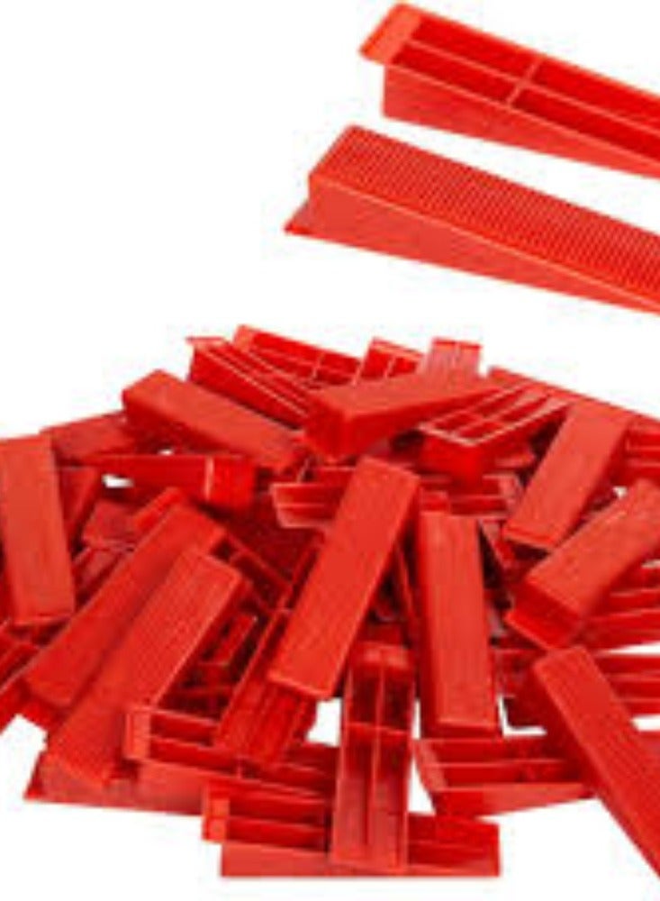 KNP Red Wedges Tile Leveling System Pack of 100 These systems are used to reduce lippage (uneven tile edges) and create a seamless finish in tiling projects.