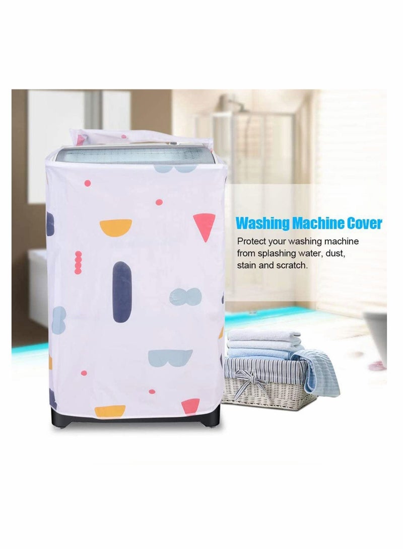 Washing Machine Cover,  Top and Front Load Washer Cover, Waterproof Dustproof Anti-splash Cover Cap Washing Machine Zipped Cover Wrapping Protective Cover