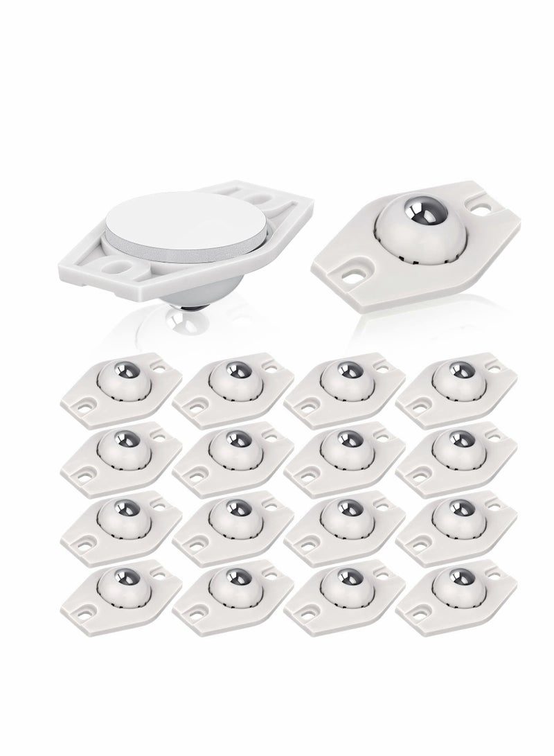 24 Pieces Self Adhesive Mini Caster Wheels for DIY Projects and Storage Solutions Ideal for Toy Cars and Boxes