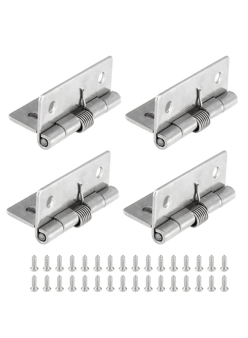 Self-Closing Spring Door Hinges - 2 Inch Set of 4, Automatic Soft Close Hinges for Residential Doors, Easy Install, Durable and Reliable Door Closers