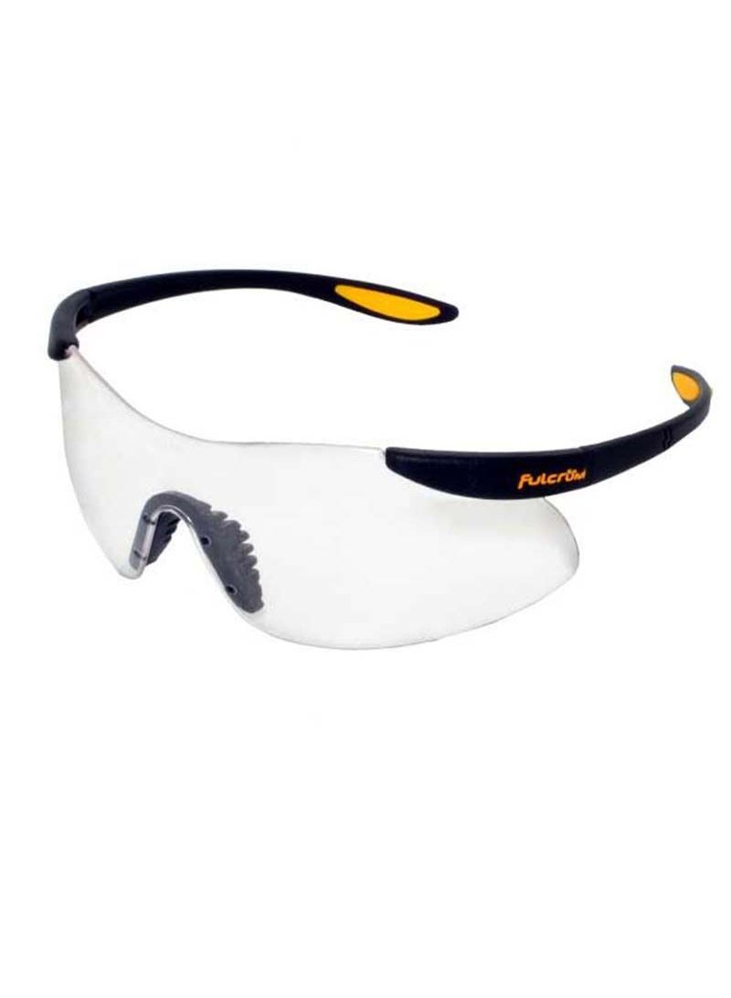 Safety Glasses Fulcrum Sport Black/Yellow Frame, Clear Lens - CanaSafe-20160