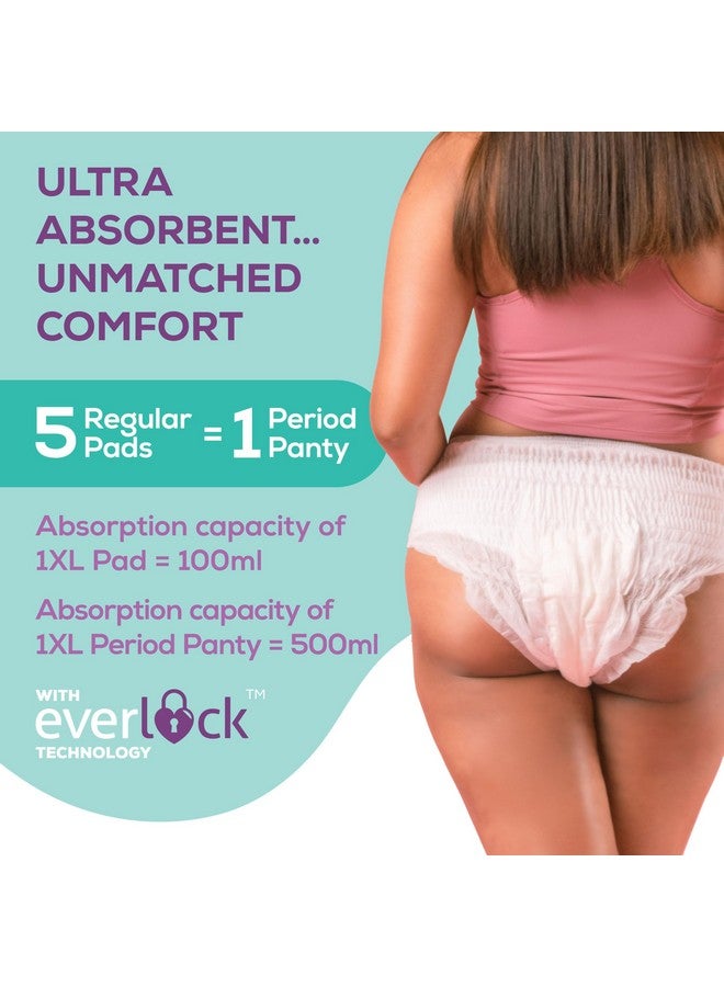 Ultra Absorbent Disposable Period Panties, M-L, 10'S Pack, 0% Leaks, Sanitary Protection For Women & Girls, Maternity Delivery Pads, 360? Protection, Postpartum & Overnight Use, Heavy Flow