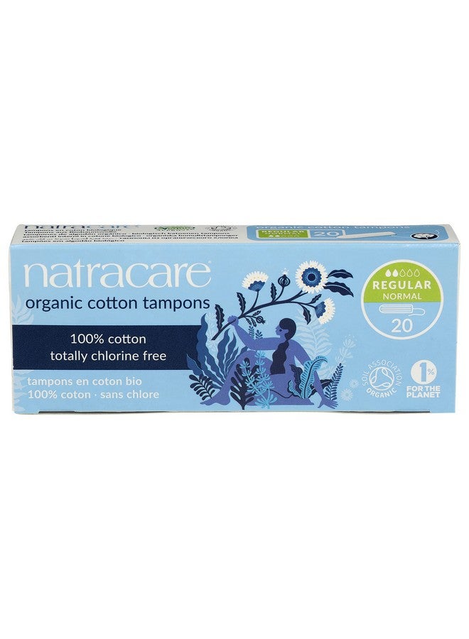 Non Applicator 100% Organic Cotton Tampons, Regular, Totally Chlorine Free, Biodegradable And Compostable (1 Pack, 20 Tampons Total)…