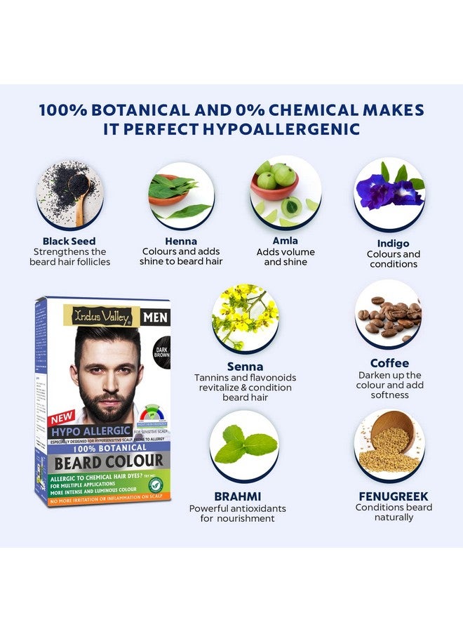 100% Botanical Hypo Allergic Aqua Beard Colour Dark Brown (100G +15Ml)
