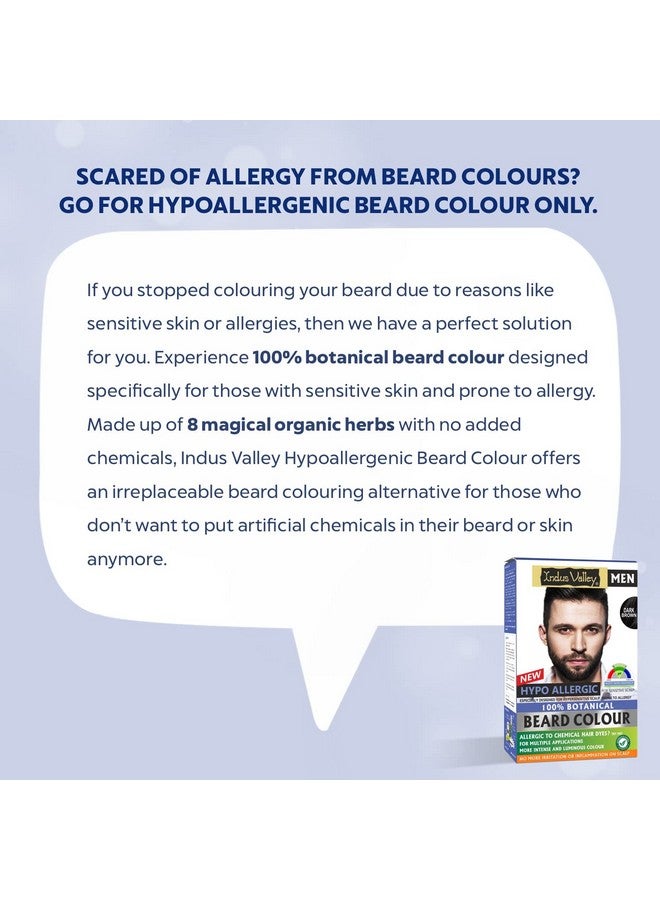 100% Botanical Hypo Allergic Aqua Beard Colour Dark Brown (100G +15Ml)