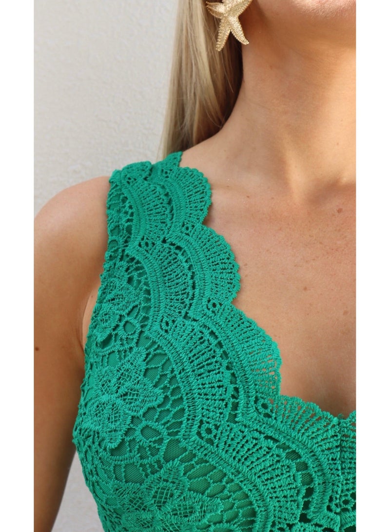 Ivy Lace Front Body - Green