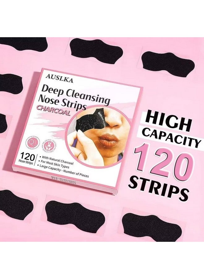 Blackhead Pore Strips(120 Counts) Blackhead Remover Deep Cleansing Charcoal Strips Black Head Nose Strips Black Head Remover