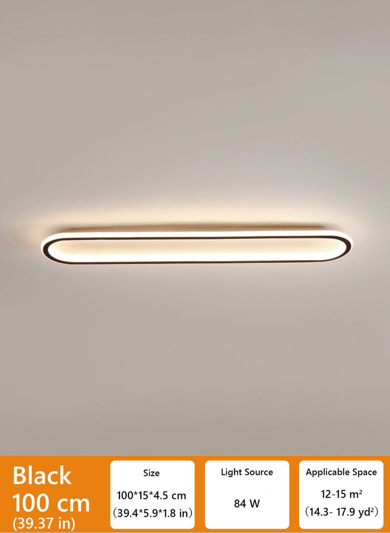 (BLACK-100CM) simple modern LED ceiling light  aisle light  bedroom living room corridor light creative balcony light