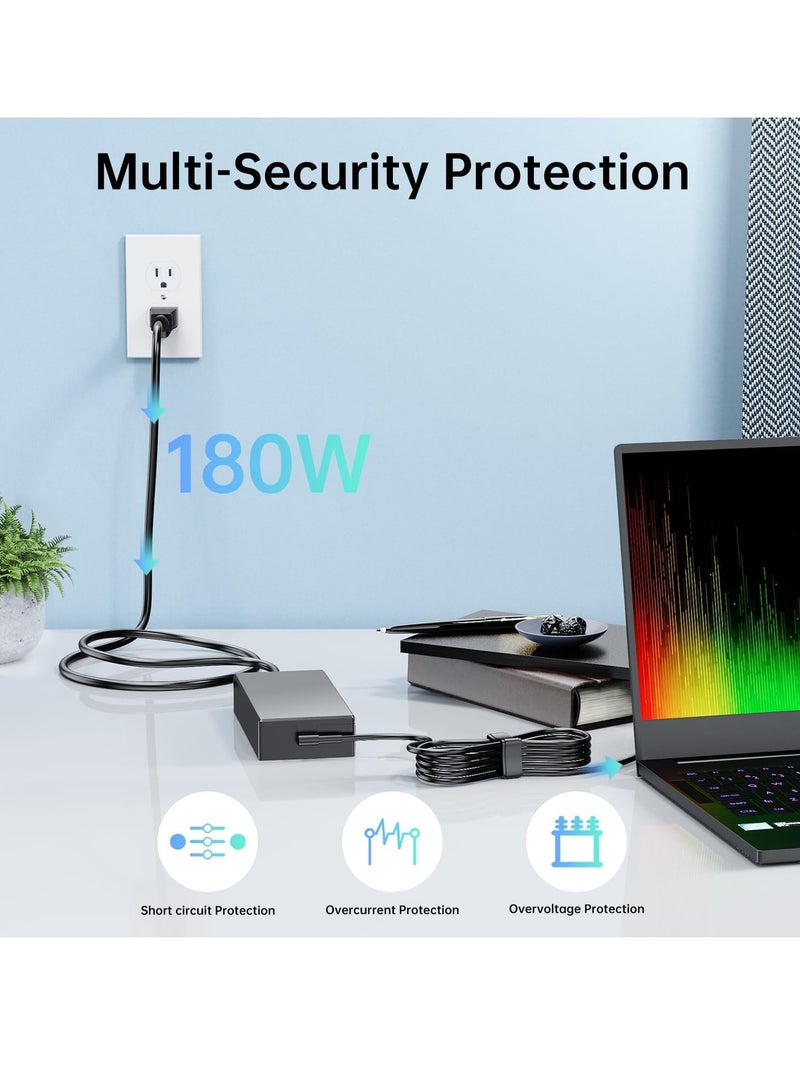 180W Zephyrus Charger Fit for ASUS ROG Zephyrus G14 GA401 G15 GA502, ASUS ADP-180TB H 20V 9A AC Adapter, ASUS TUF Gaming Laptop Charger F15 F17 FX505D FX505G