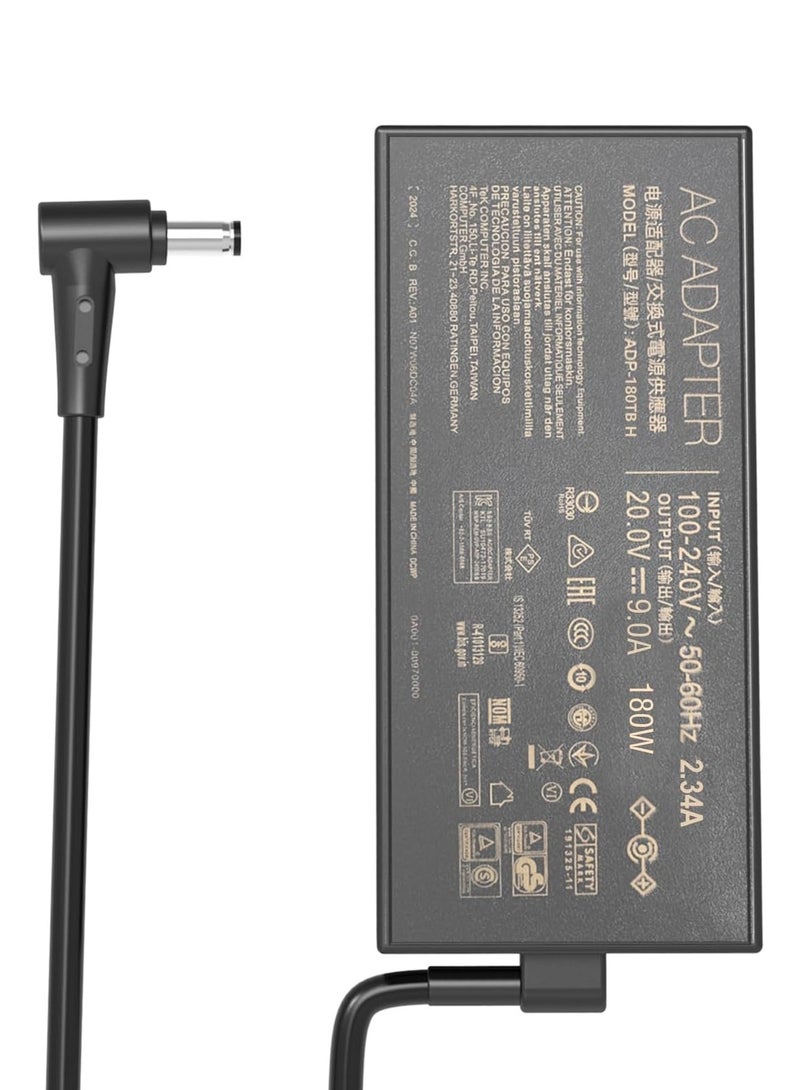180W Zephyrus Charger Fit for ASUS ROG Zephyrus G14 GA401 G15 GA502, ASUS ADP-180TB H 20V 9A AC Adapter, ASUS TUF Gaming Laptop Charger F15 F17 FX505D FX505G