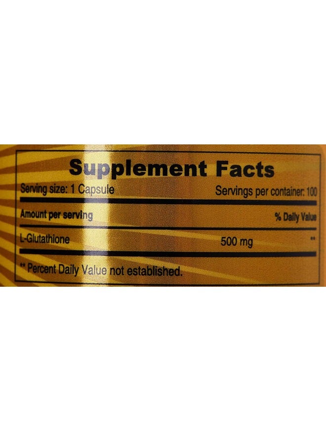 Sunshine Nutrition L-Glutathione 500MG 100 Vegetarian Capsules