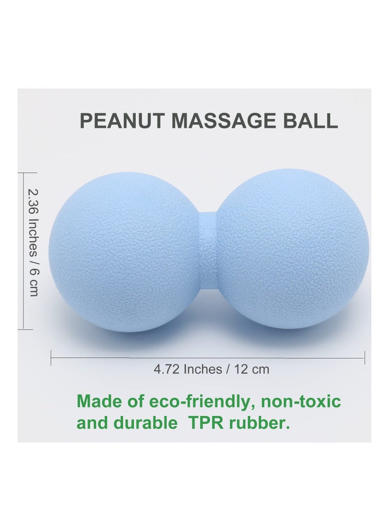 Peanut Massage Ball, Double Lacrosse Ball Deep Tissue Roller Trigger Point Ball Yoga Massage Ball Bodywork Therapy Ball for Physical Therapy Myofascial Release Muscle Relaxer Acupoint Massage