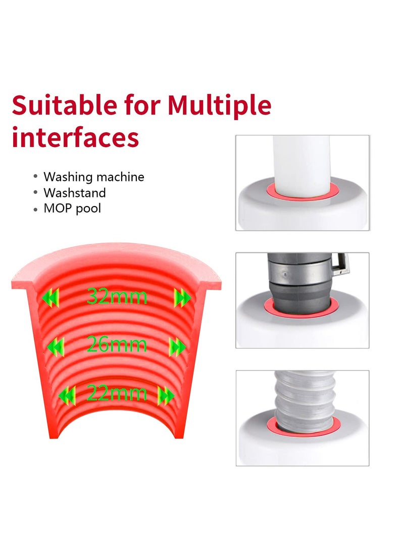 Silicone Drain Pipe Seal with Magnetic Odor Control for Bathroom Kitchen and Laundry