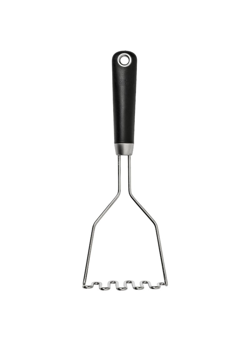 Potato masher, stainless steel/black