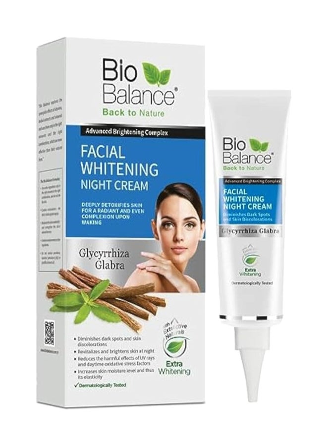 Facial Whitening Night Cream, Infused With Glycyrrhiza Glabra White 55ml