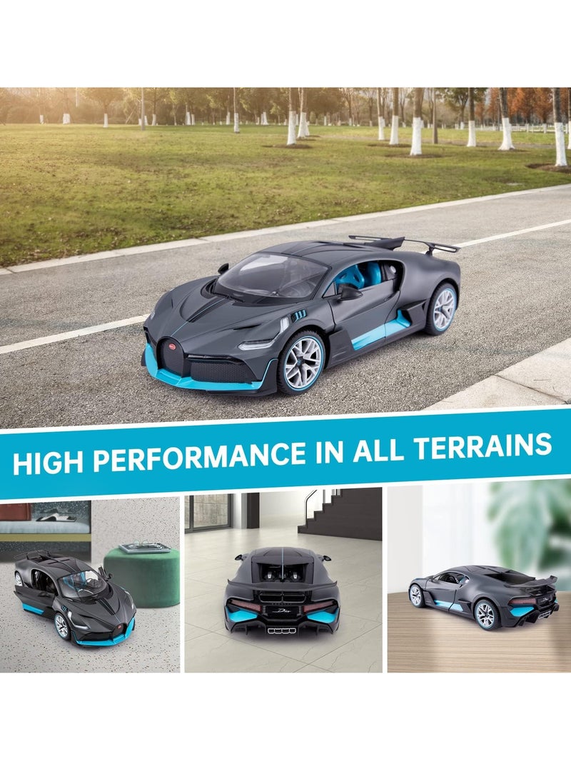 Remote Control Cars 1/14 Scale Officially Licensed RC Series Bugatti Divo, Electric Sport Racing Hobby Toy Car Model Vehicle for Boys and Girls Teens and Adults Gift - Grey