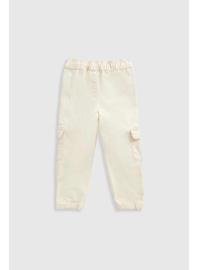 Cream Cargo Trousers