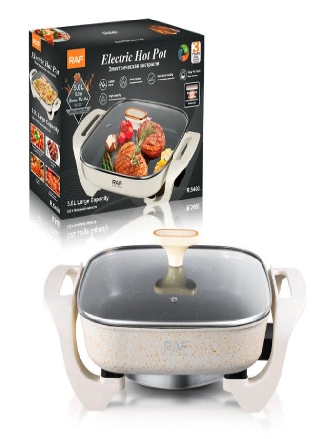 Non-stick coating Electric Hot Pot Electric Cooking Pot 1200W 5L