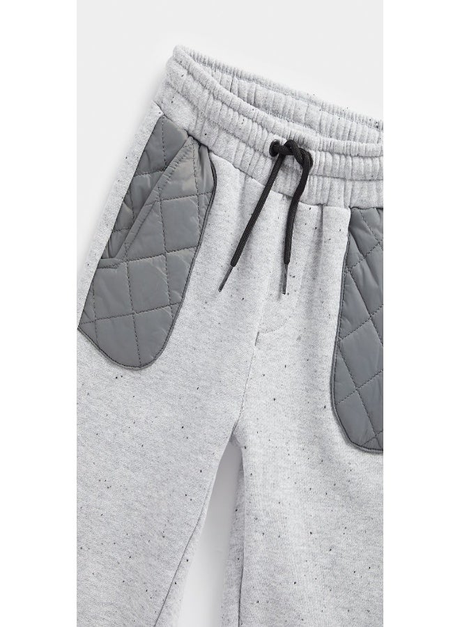 Grey Quilted Joggers