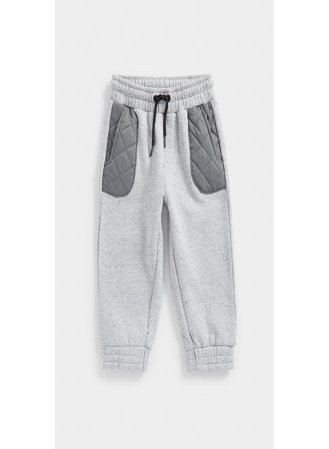 Grey Quilted Joggers