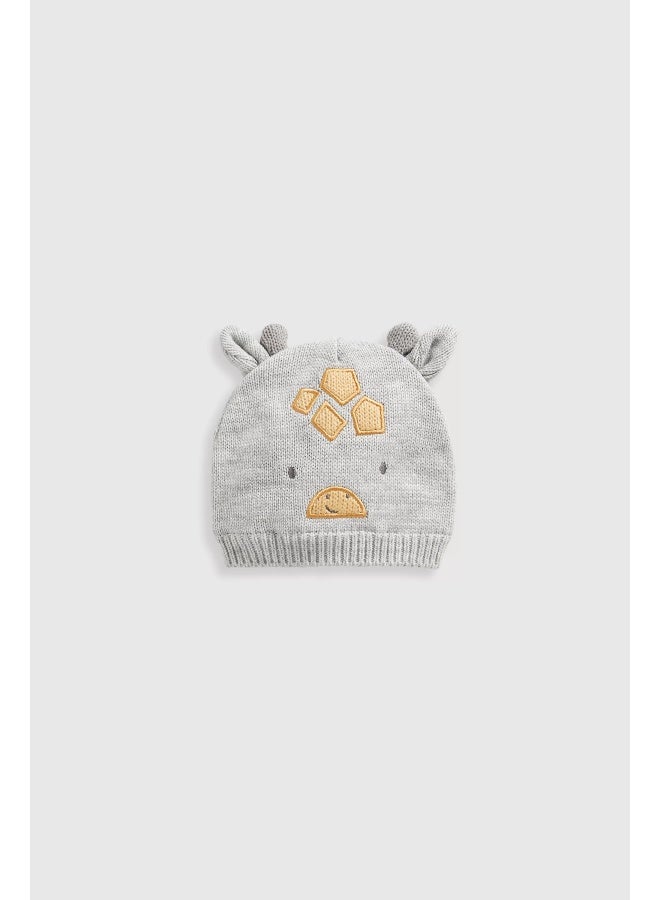 Grey Giraffe Beanie Baby Hat