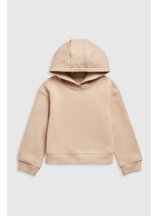 Brown Cropped Hoodie