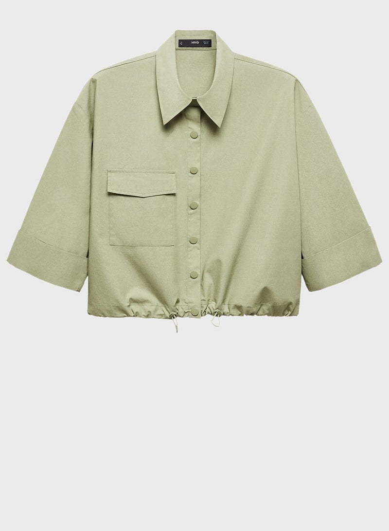 Adjutable Hem Puffer Shirt