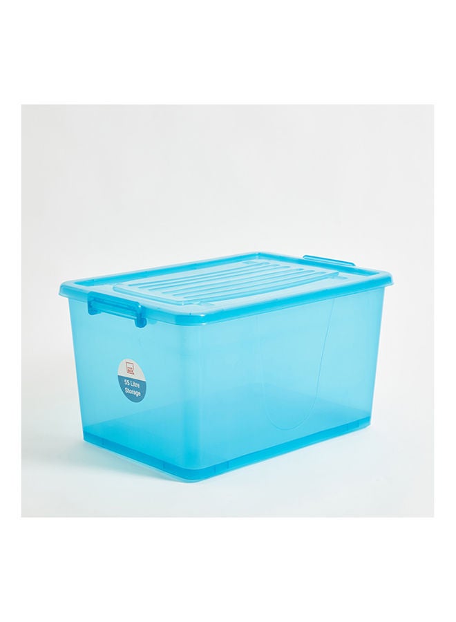 Rolling Storage Box with Wheels and Lid 55 Liter