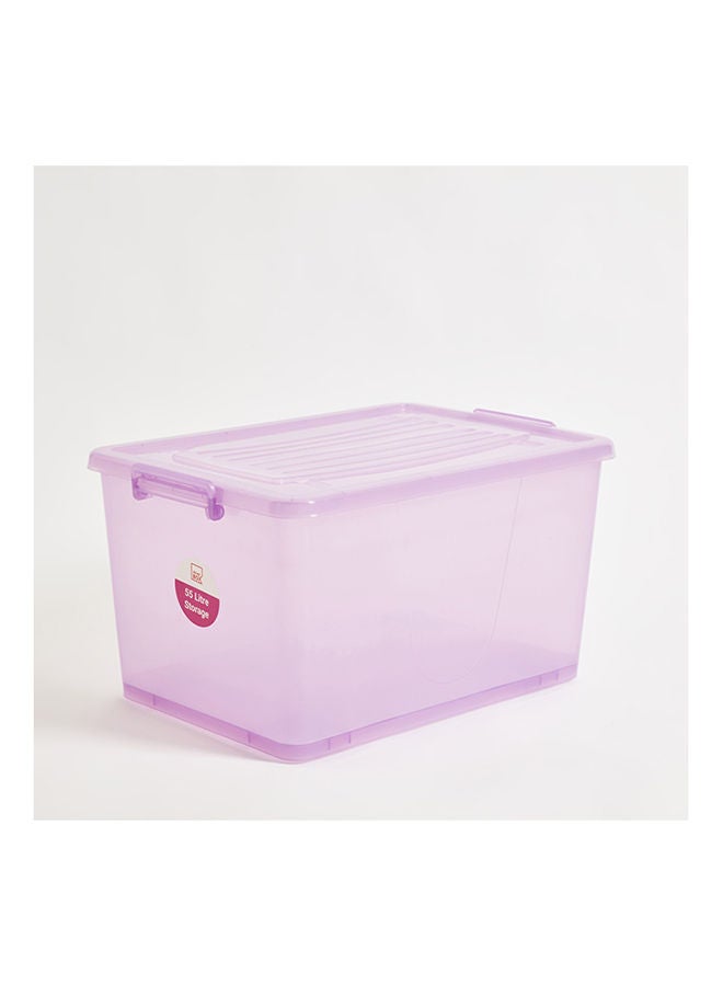 Rolling Storage Boxwith Wheels and Lid 55 Liter