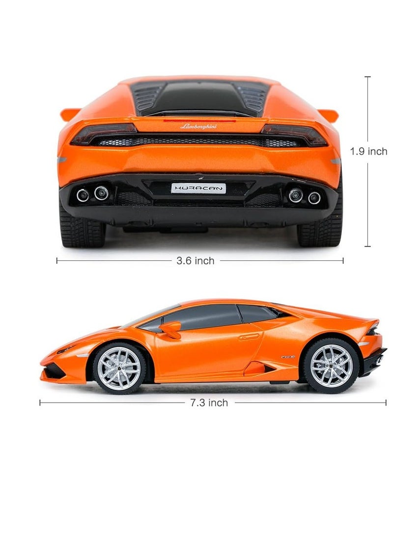 1:24 Scale Official Licensed Lamborghini HURACÁN LP610-4 Electric Remote Control Sport Racing Hobby Toy Car, RC Car Model Vehicle Gift for Boys, Girls, Teens and Adults - Orange