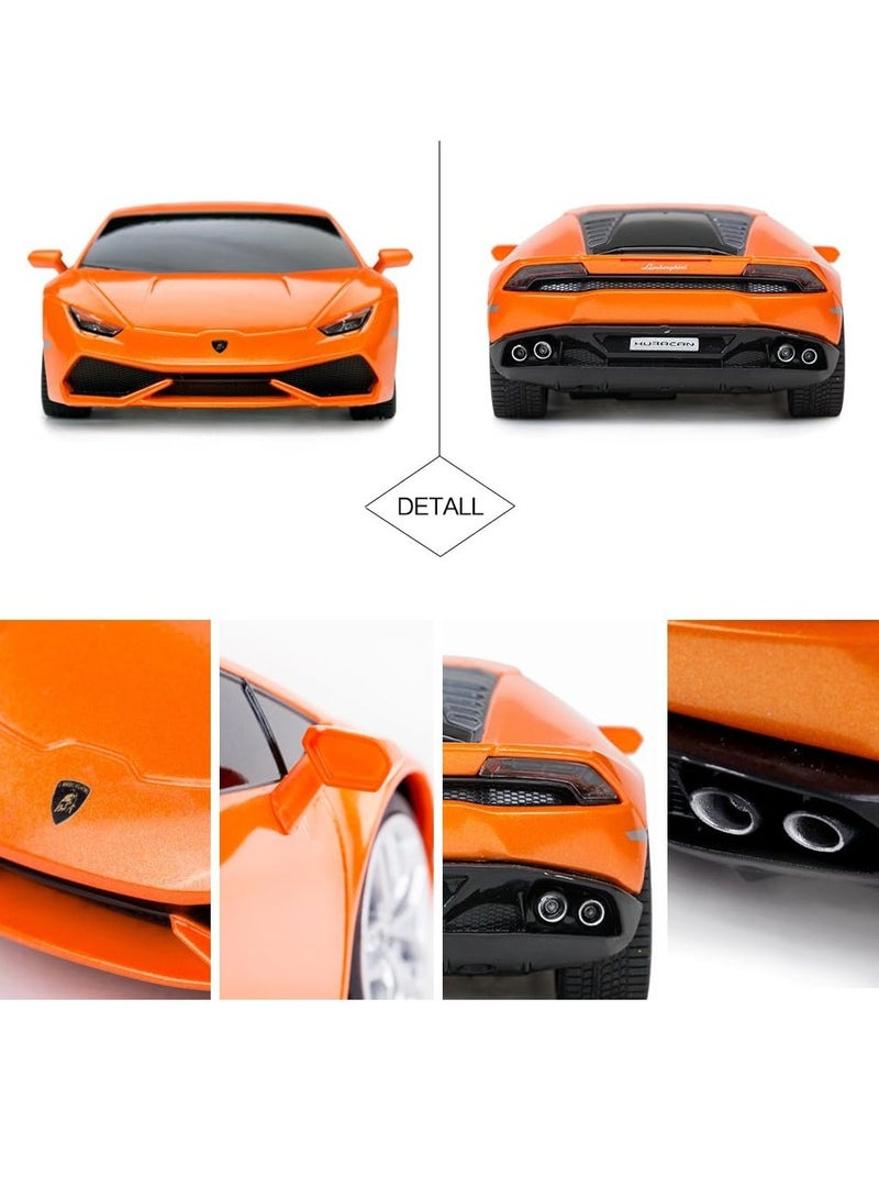 1:24 Scale Official Licensed Lamborghini HURACÁN LP610-4 Electric Remote Control Sport Racing Hobby Toy Car, RC Car Model Vehicle Gift for Boys, Girls, Teens and Adults - Orange