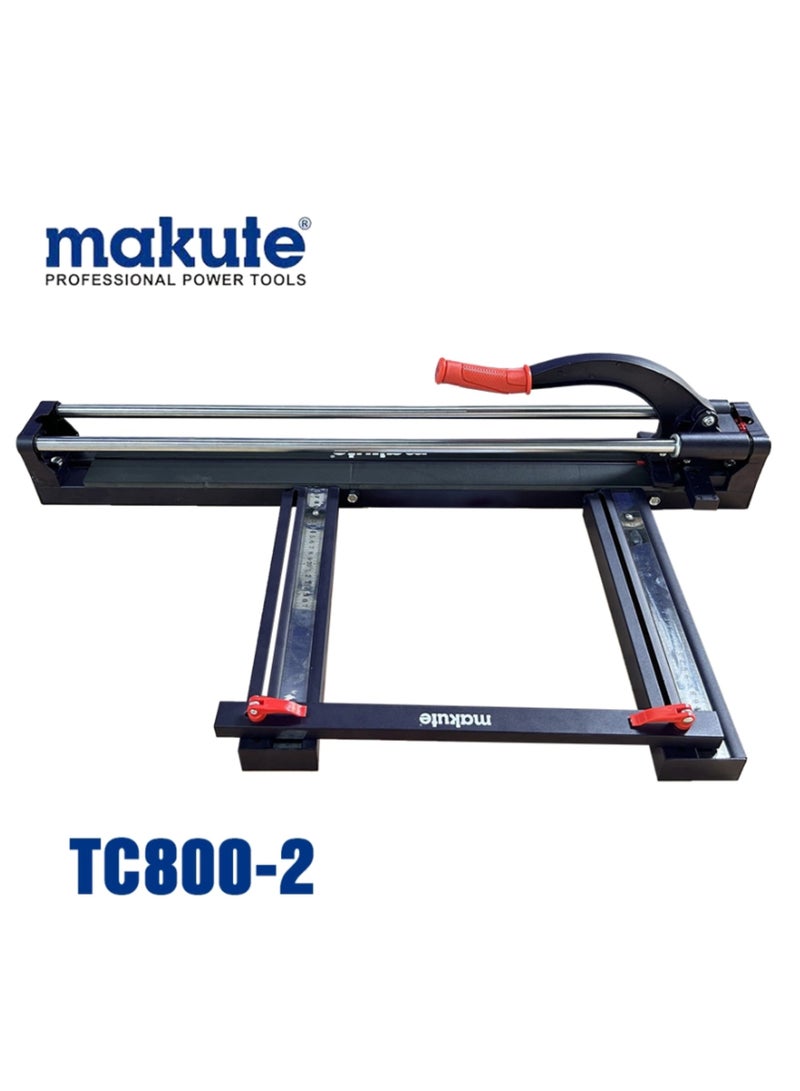 Manual Tile Cutter with Laser Ruler, 800mm Cutting Length, Double Chrome-Plated Bars, 6-15mm, Foldable Design for Easy Storage, Precision Cutting for Ceramic and Porcelain Tiles, TC800-2