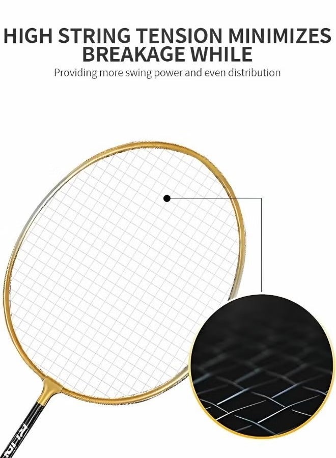 2 Pieces Badminton Set,Outdoor sports set,Badminton Set Including 1 Badminton Bag,2 Rackets,3 badminton balls,1 Replacement Grip Tapes