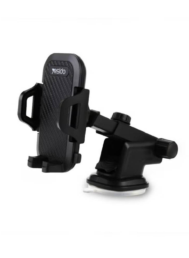 Yesido C23 Universal Car Phone Holder Stand Dashboard Windshield GPS Car Mount Bracket Sucker Mobile Phone Holder Under For 6.4 inch devices