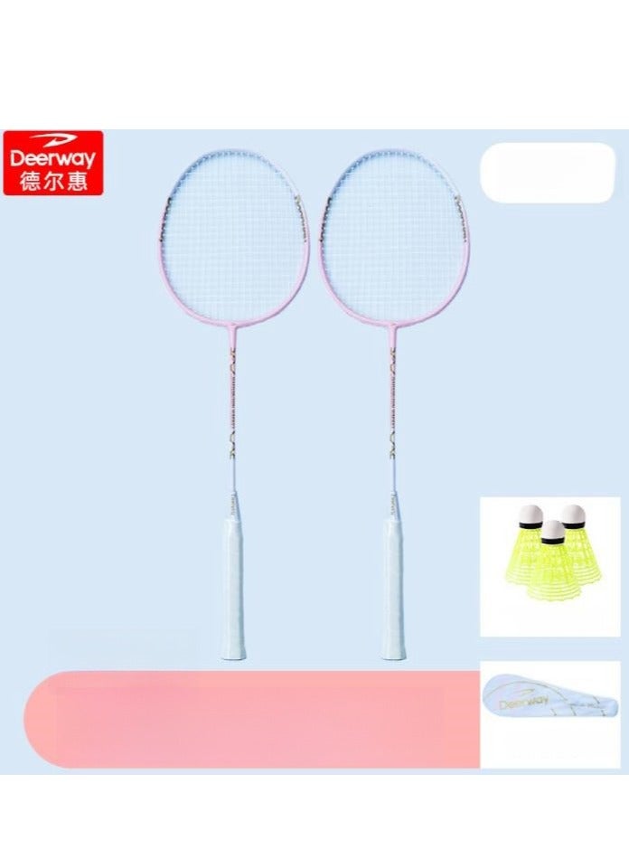 Delhui Badminton Racket Ultra Light And Durable Adult Suit, Competition Training, Dribbling, Double Racket