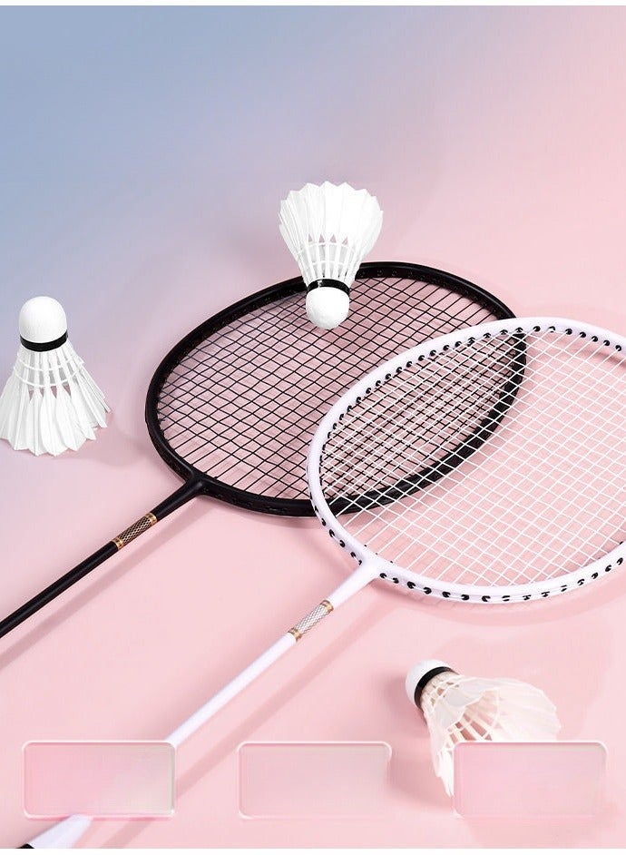 Carbon Badminton Racket Ultra Light And Durable Adult Suit, Competition Training, Dribbling, Double Racket