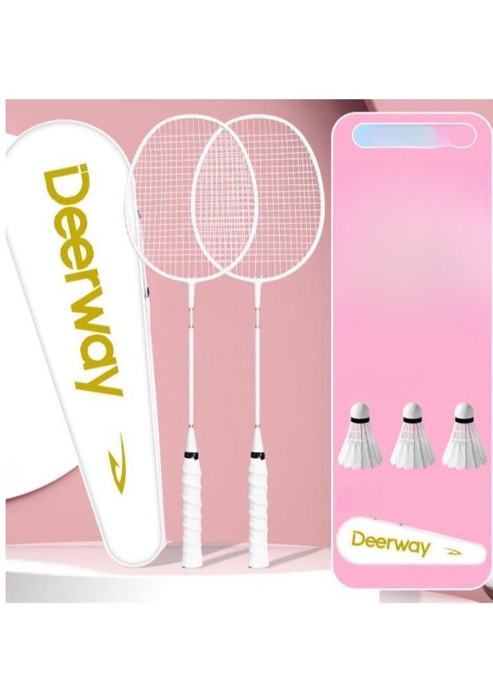 Carbon Badminton Racket Ultra Light And Durable Adult Suit, Competition Training, Dribbling, Double Racket