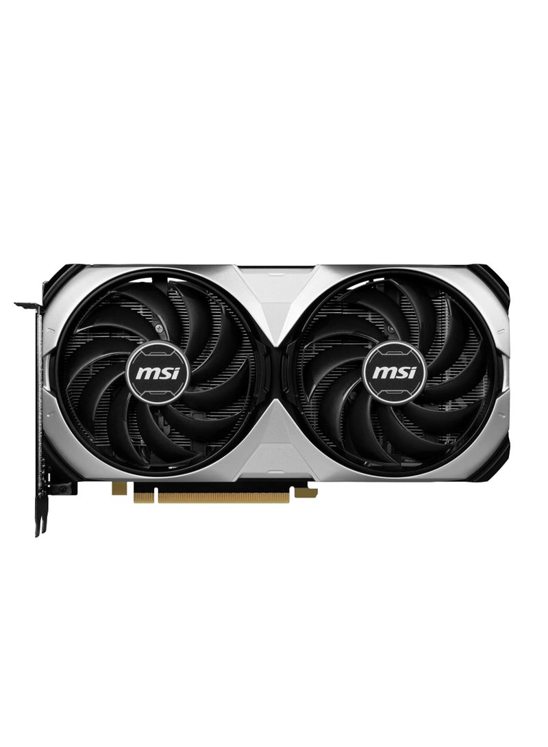 GeForce RTX 4070 Ti SUPER Ventus 2X OC Graphics Card, 16GB GDDR6X 256-Bit Memory, 2640MHz Boost Clock, 21 Gbps Memory Speed, 8448 CUDA Cores, PCI Express® Gen 4 | 912-V513-628 Silver