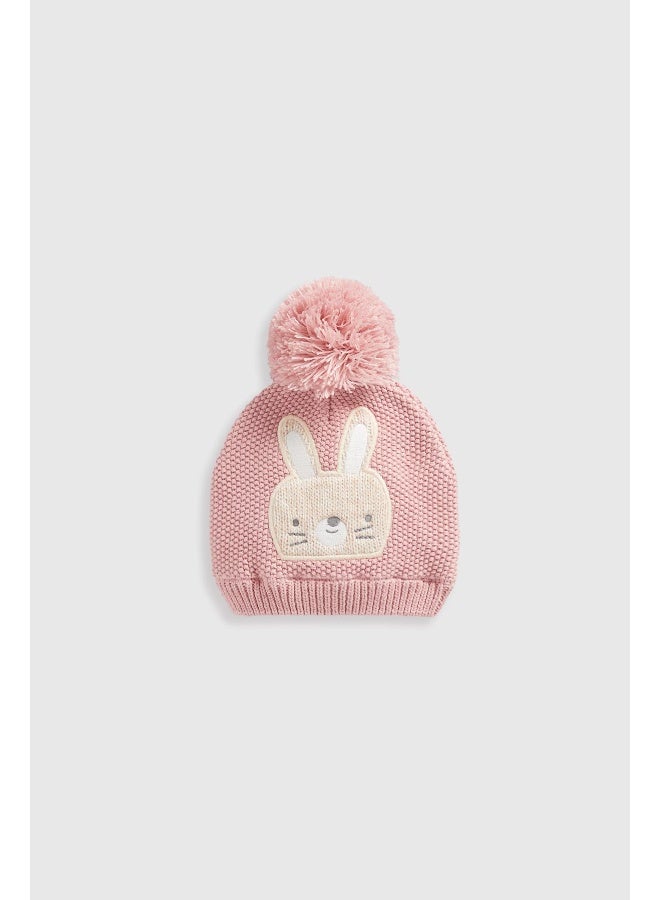 Pink Bunny Beanie Baby Hat