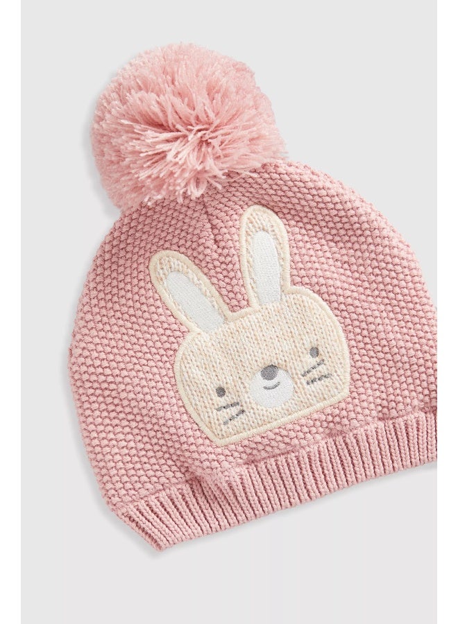 Pink Bunny Beanie Baby Hat