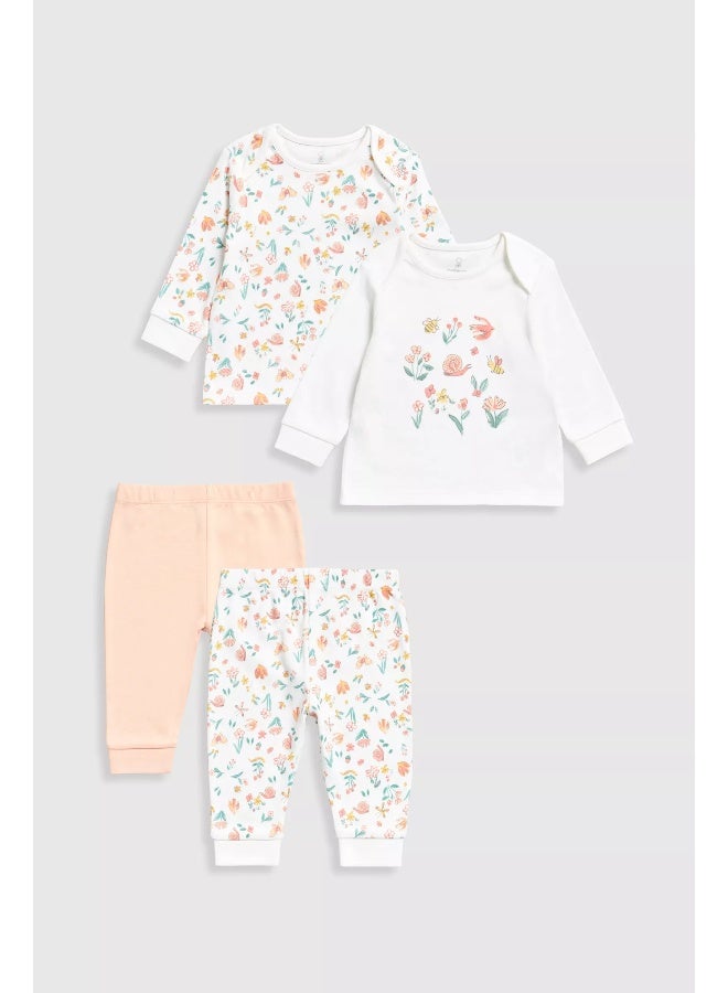 Floral Garden Baby Pyjamas - 2 Pack