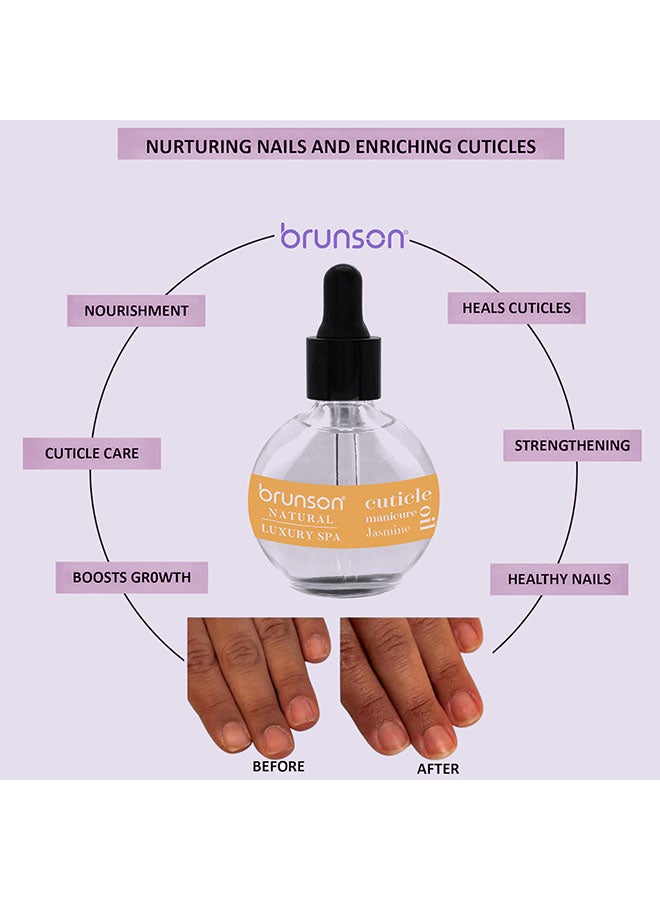 Cuticle Oil 75ml Hydrating Oil For Cuticle Repair - Remedy Damaged Skin And Thin Nails - Paraben And Cruelty-Free Formula  - Natural  Nail Care Oil - Jasmine BJCCO