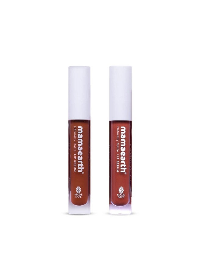 Everyday Matte Liquid Lipstick Combo With Vitamin C & E For Upto 12 Hour Long Stay - 01 Caramel Nude & 08 - Chocolate Truffle - 3 Ml + 3Ml