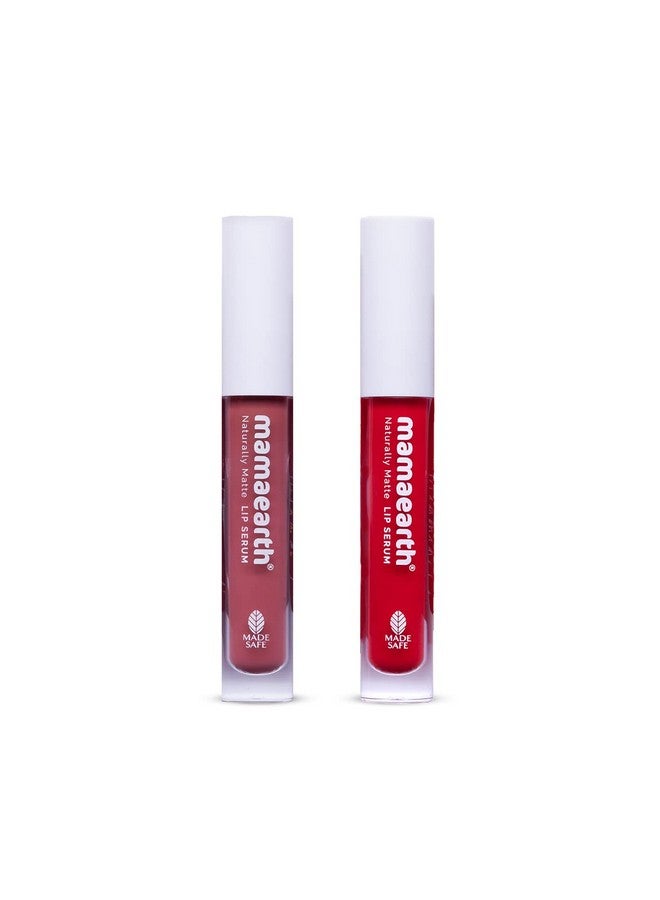 Long Stay Naturally Matte Liquid Lipstick Combo - 07 Beet It Red & 02 Rosy Nude (3 Ml + 3 Ml)