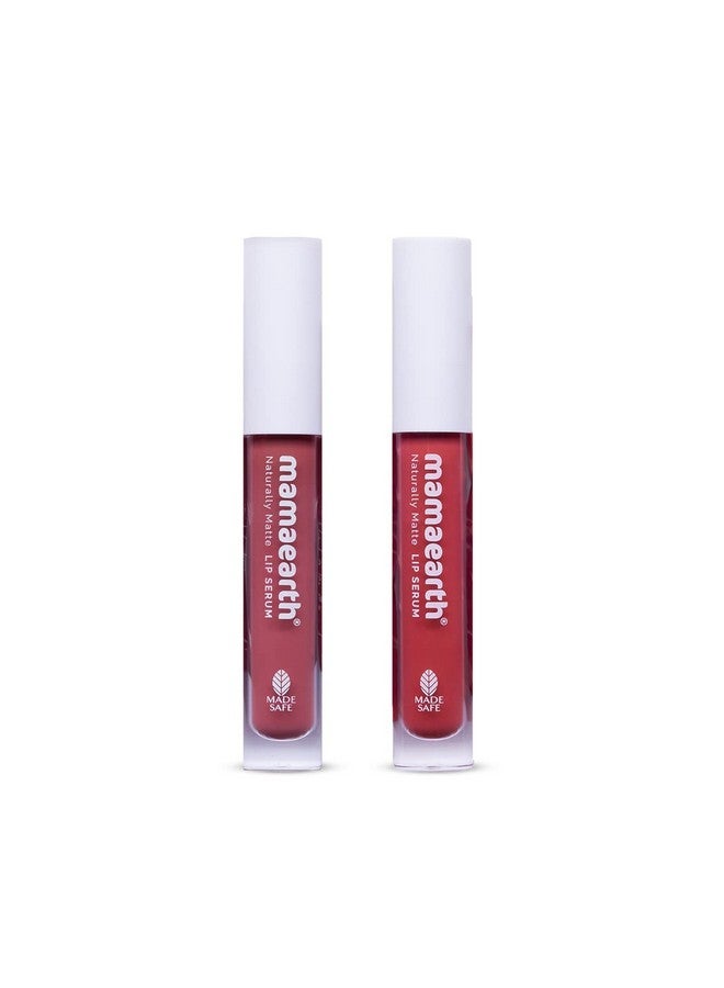 Naturally Matte Lip Serum Combo For 12-Hour Long Stay - Rosy Nude & Candylicious Nude (3 Ml + 3 Ml)