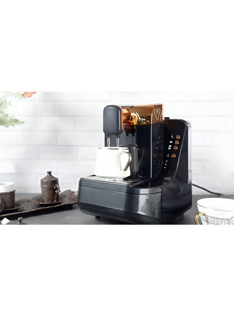 Automatic Turkish Coffee Maker 1 Liter, 600W Electric Coffee Maker with Fast Brewing, Easy-to-Clean Design, Ideal for Authentic Turkish Coffee at Home or Office