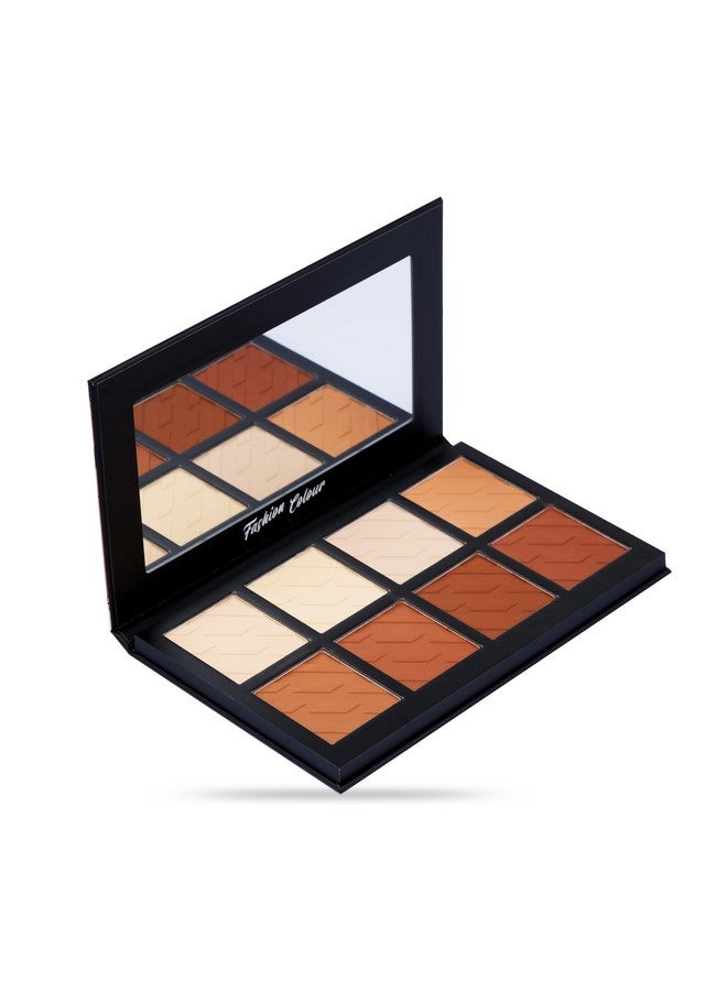 Platinum Master Sculpt Medium To Dark Contour Palette | Cream Contour Palette With Brush | Easy To Blend Contour Kit For Women | 45G