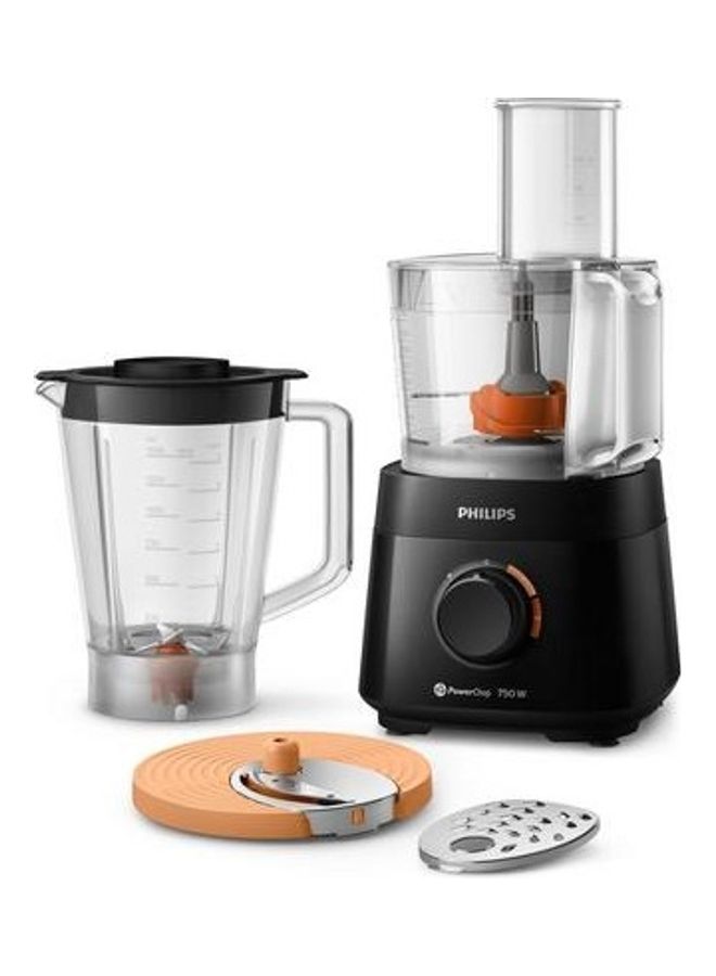 Compact Food Processor 1.5 L 750 W HR7301/90 Black